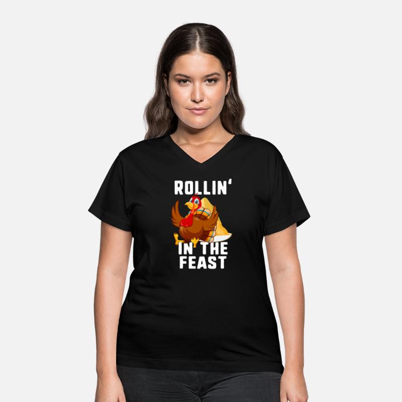 Thanksgiving Shirt, Rollin' In The Feast Funny