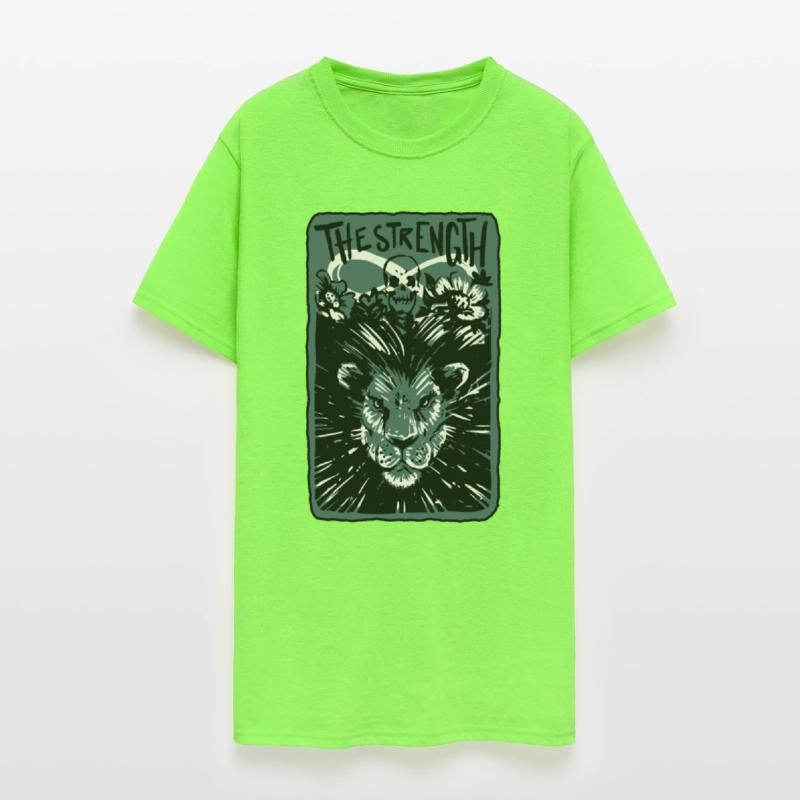 The Strength Skeleton Skull Tarot Card