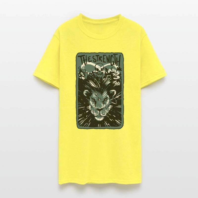 The Strength Skeleton Skull Tarot Card