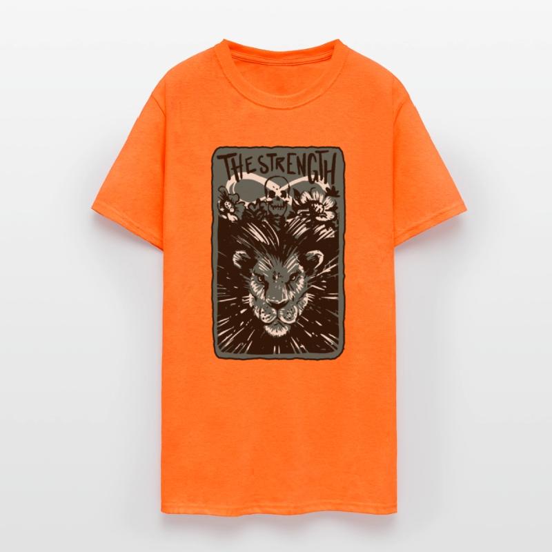 The Strength Skeleton Skull Tarot Card