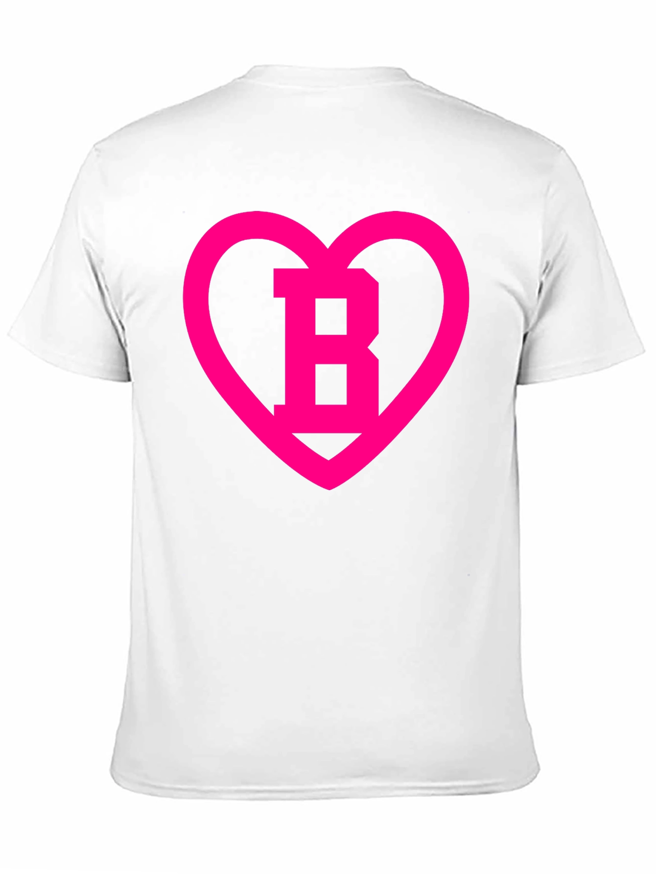 Black T-Shirt with Pink Heart B Design