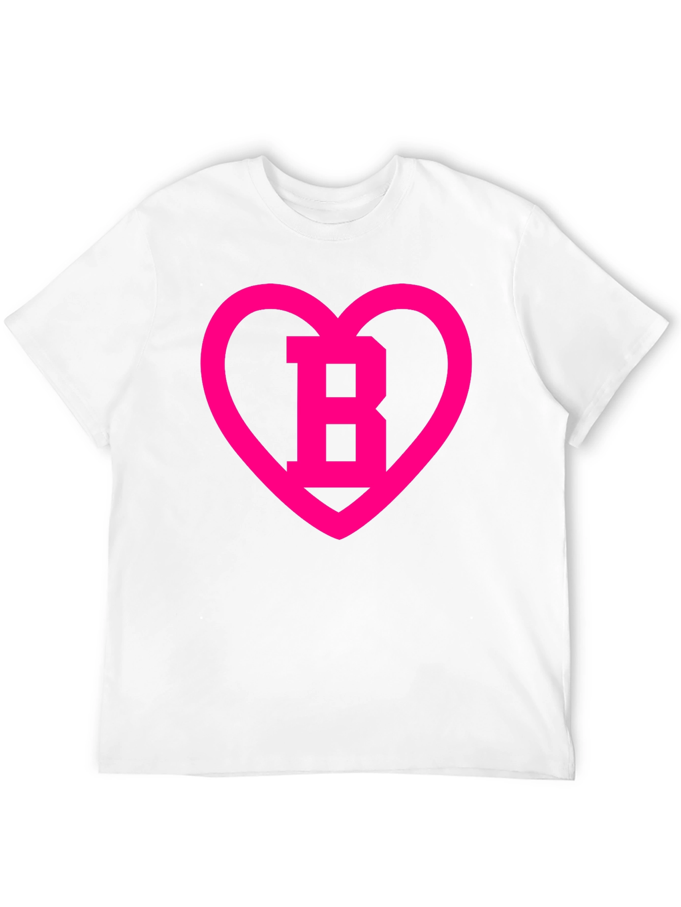 Black T-Shirt with Pink Heart B Design