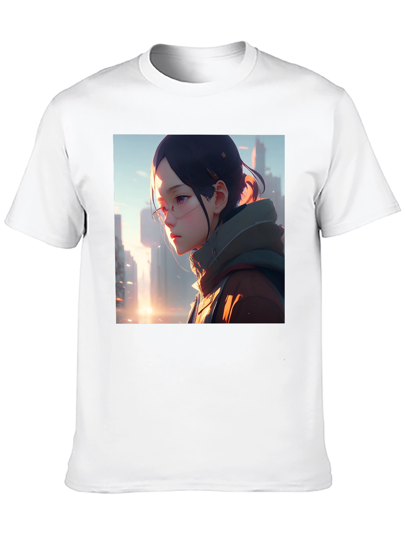 Anime Girl Black T-Shirt