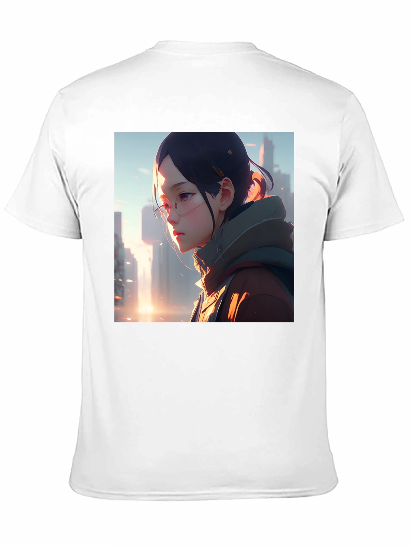 Anime Girl Black T-Shirt