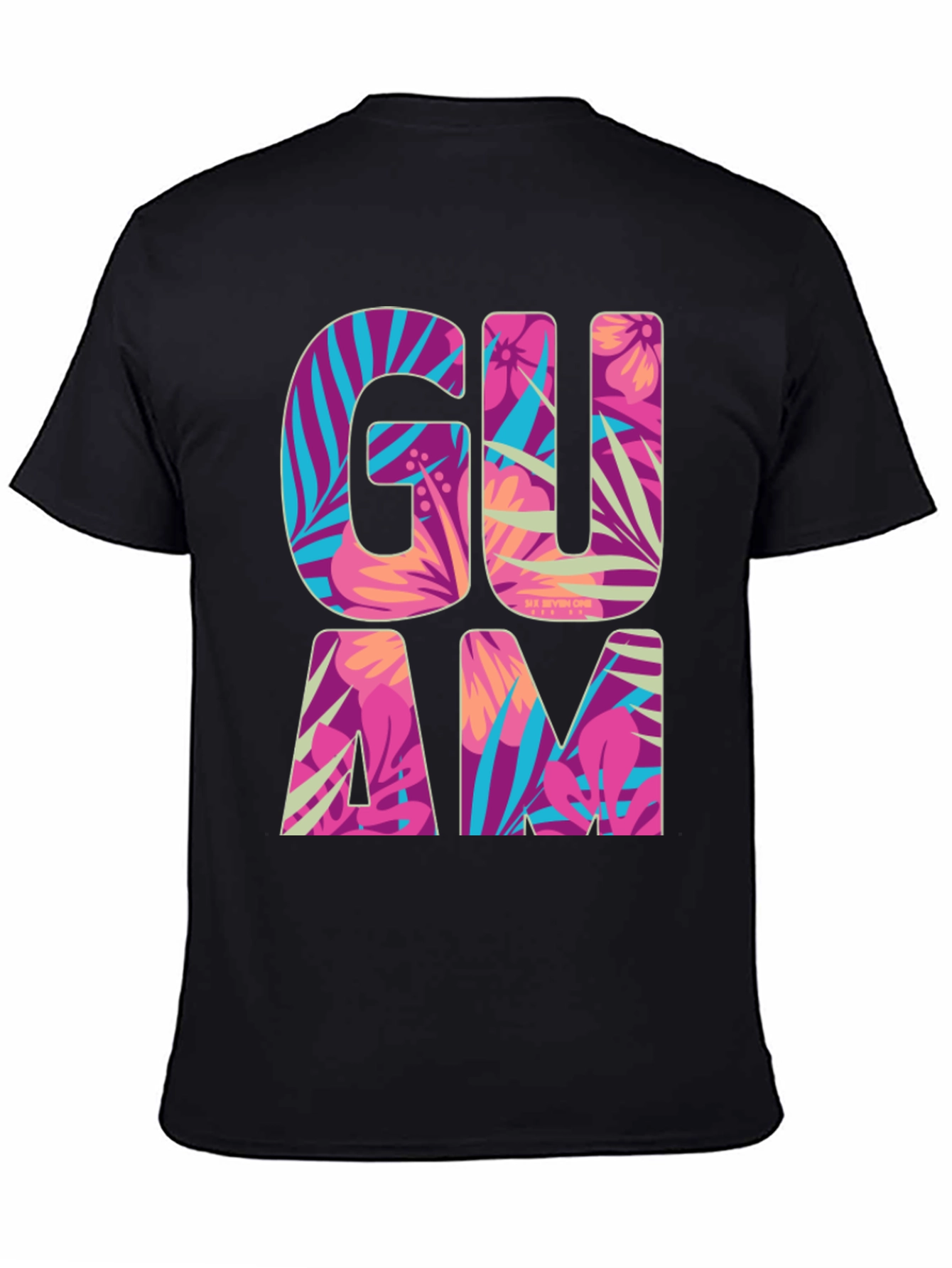 Guam Tropical Floral T-Shirt Island Souvenir Tee