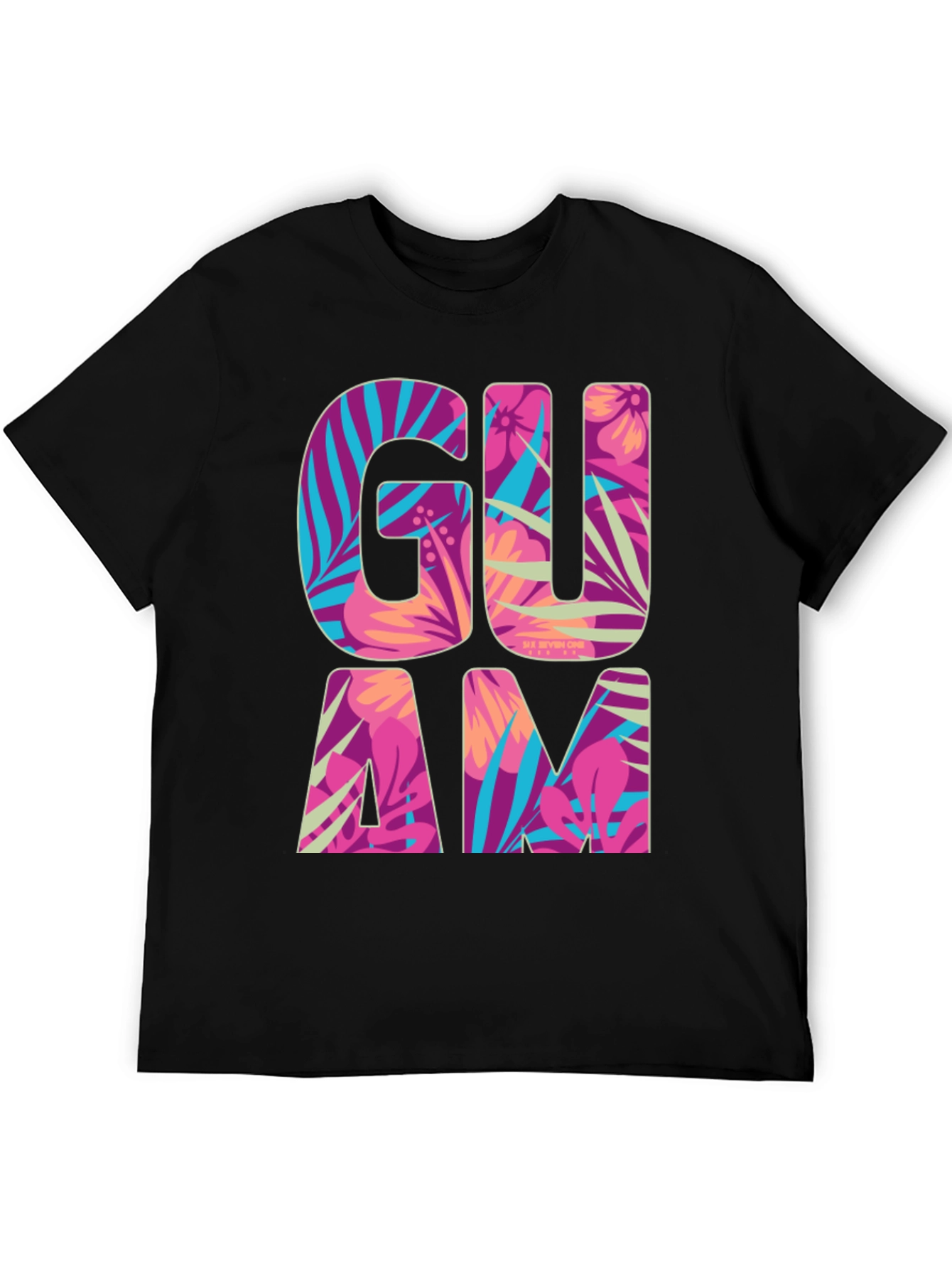 Guam Tropical Floral T-Shirt Island Souvenir Tee