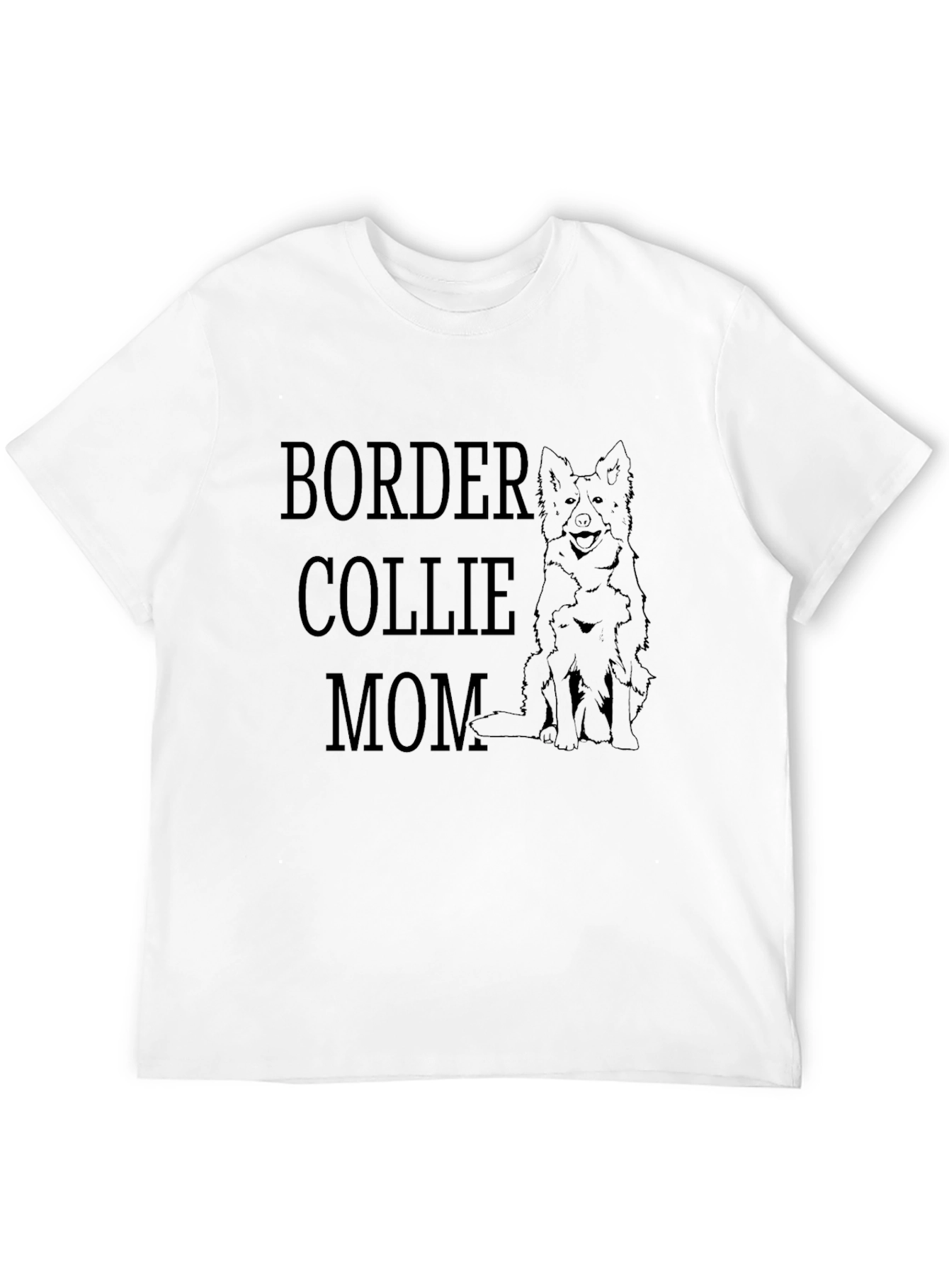 Border Collie Mom Black Graphic Tee