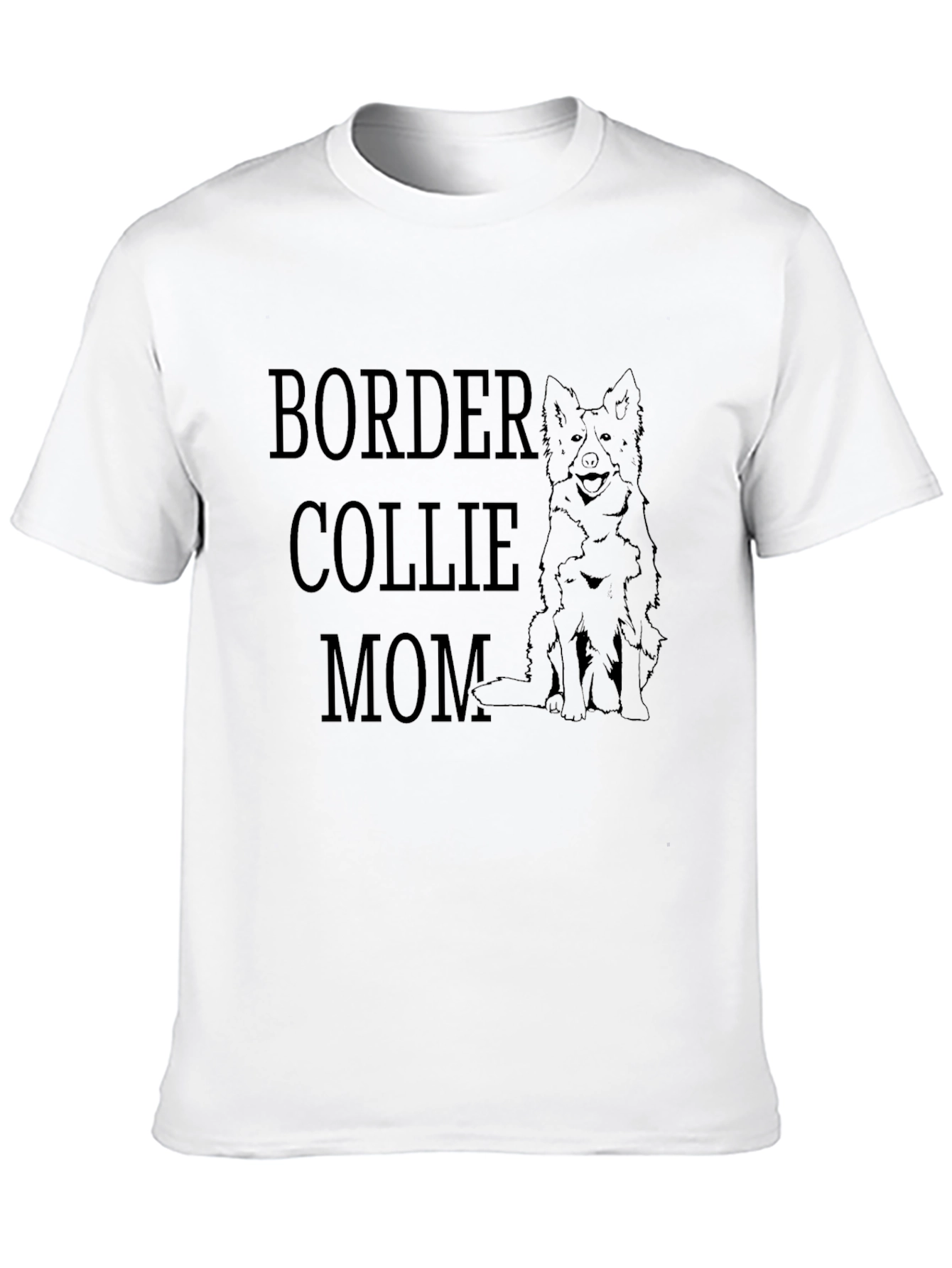 Border Collie Mom Black Graphic Tee