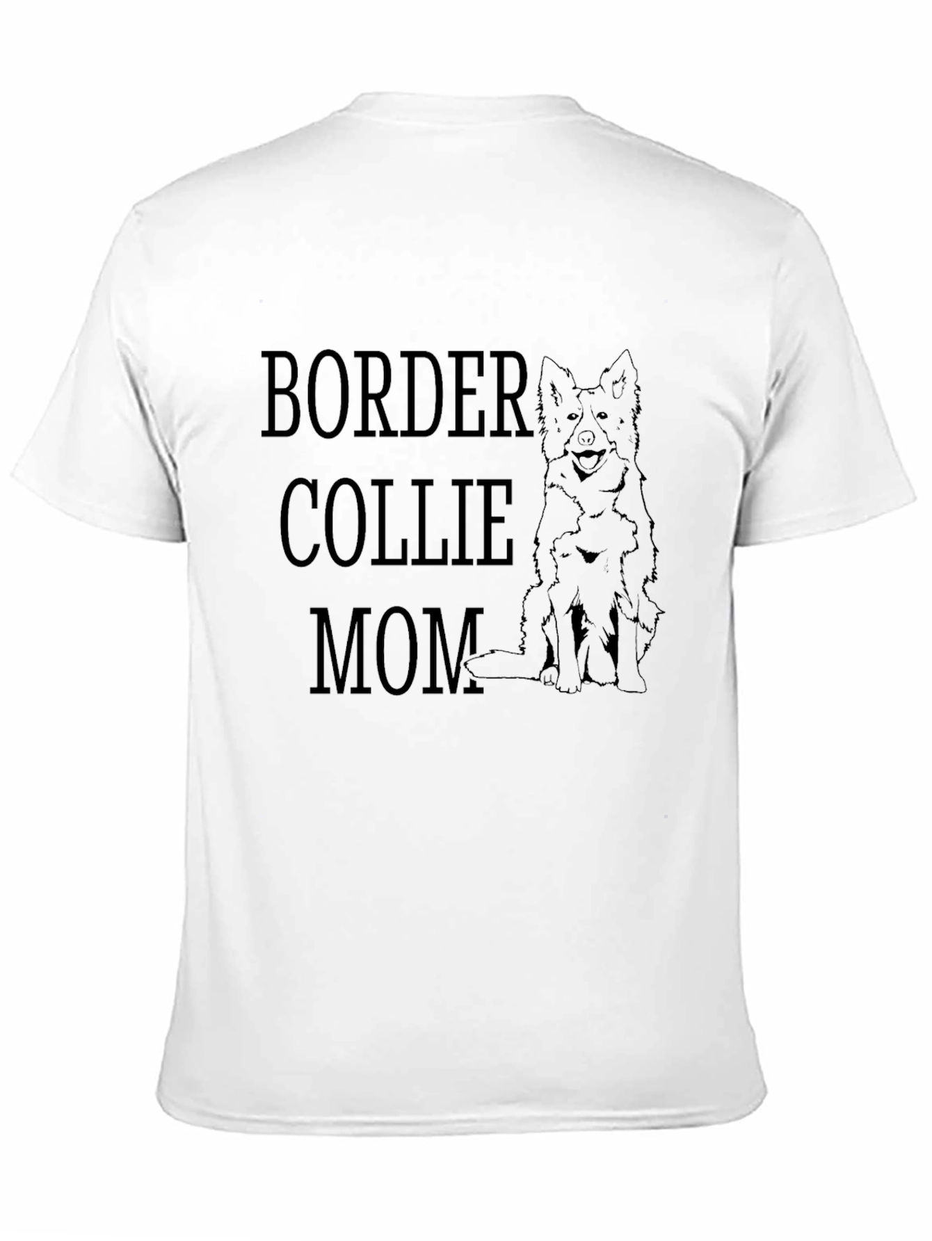 Border Collie Mom Black Graphic Tee