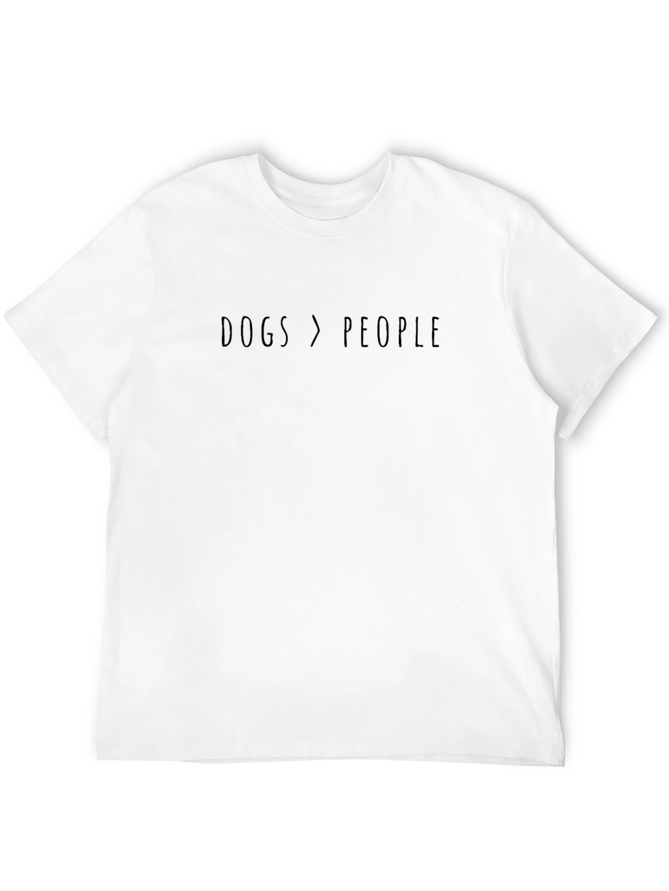 Dogs > People Graphic Tee - Black Cotton T-Shirt