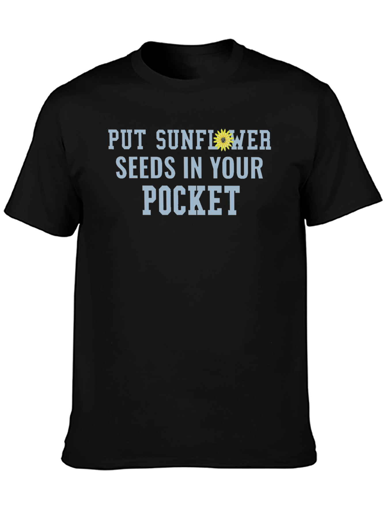 Sunflower Seeds Pocket T-Shirt - Black