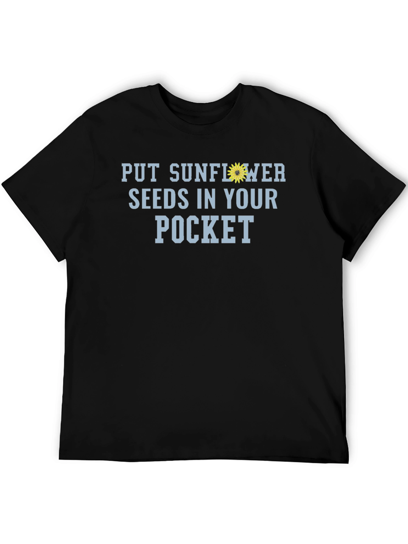 Sunflower Seeds Pocket T-Shirt - Black