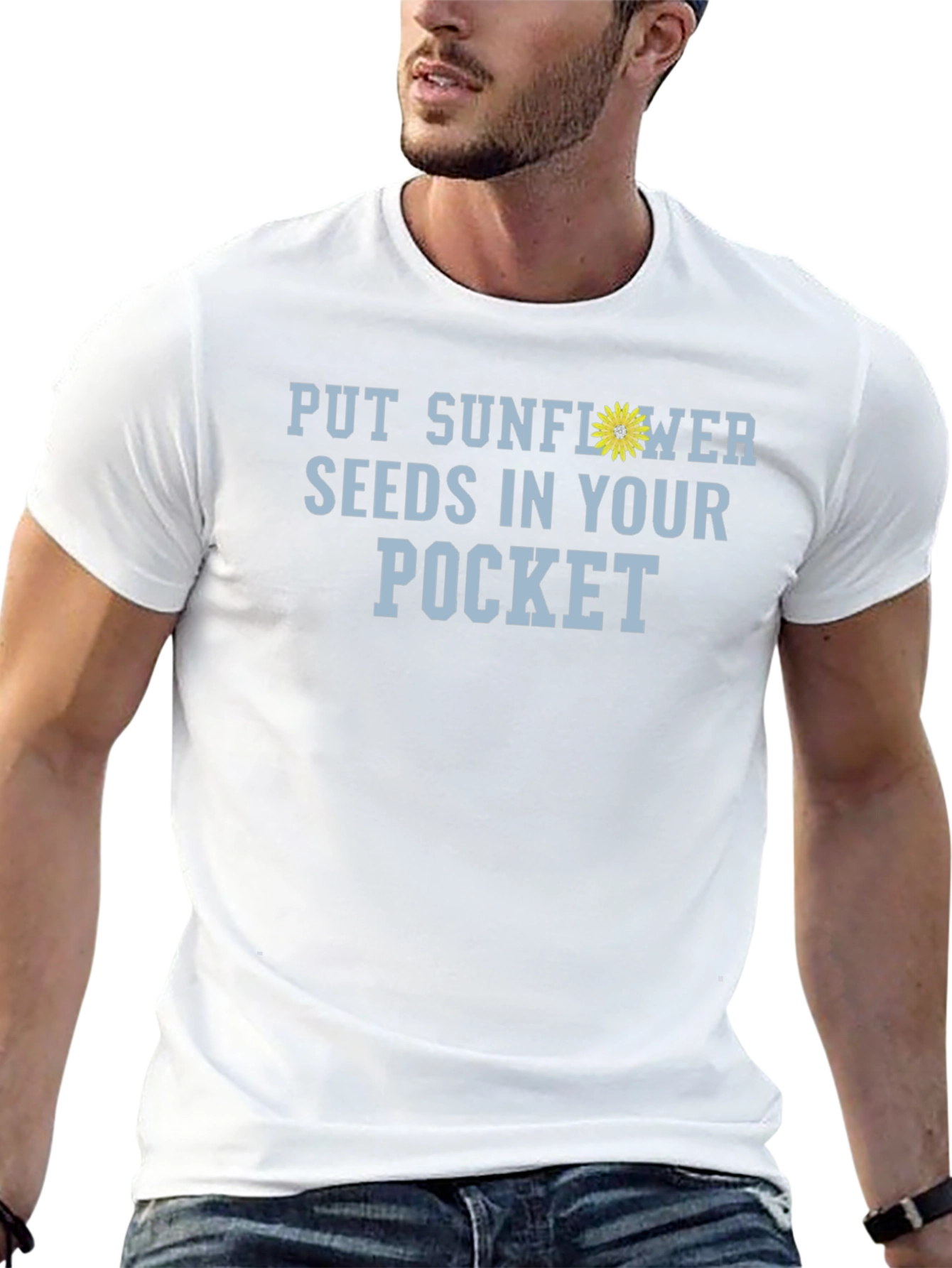 Sunflower Seeds Pocket T-Shirt - Black