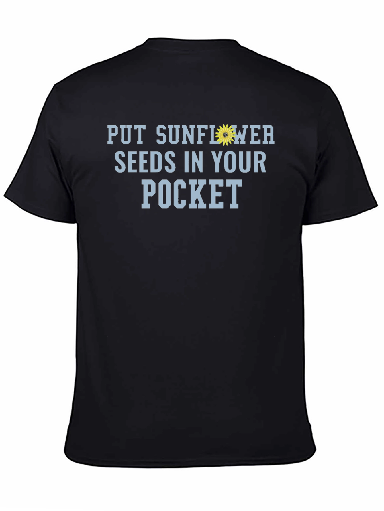 Sunflower Seeds Pocket T-Shirt - Black