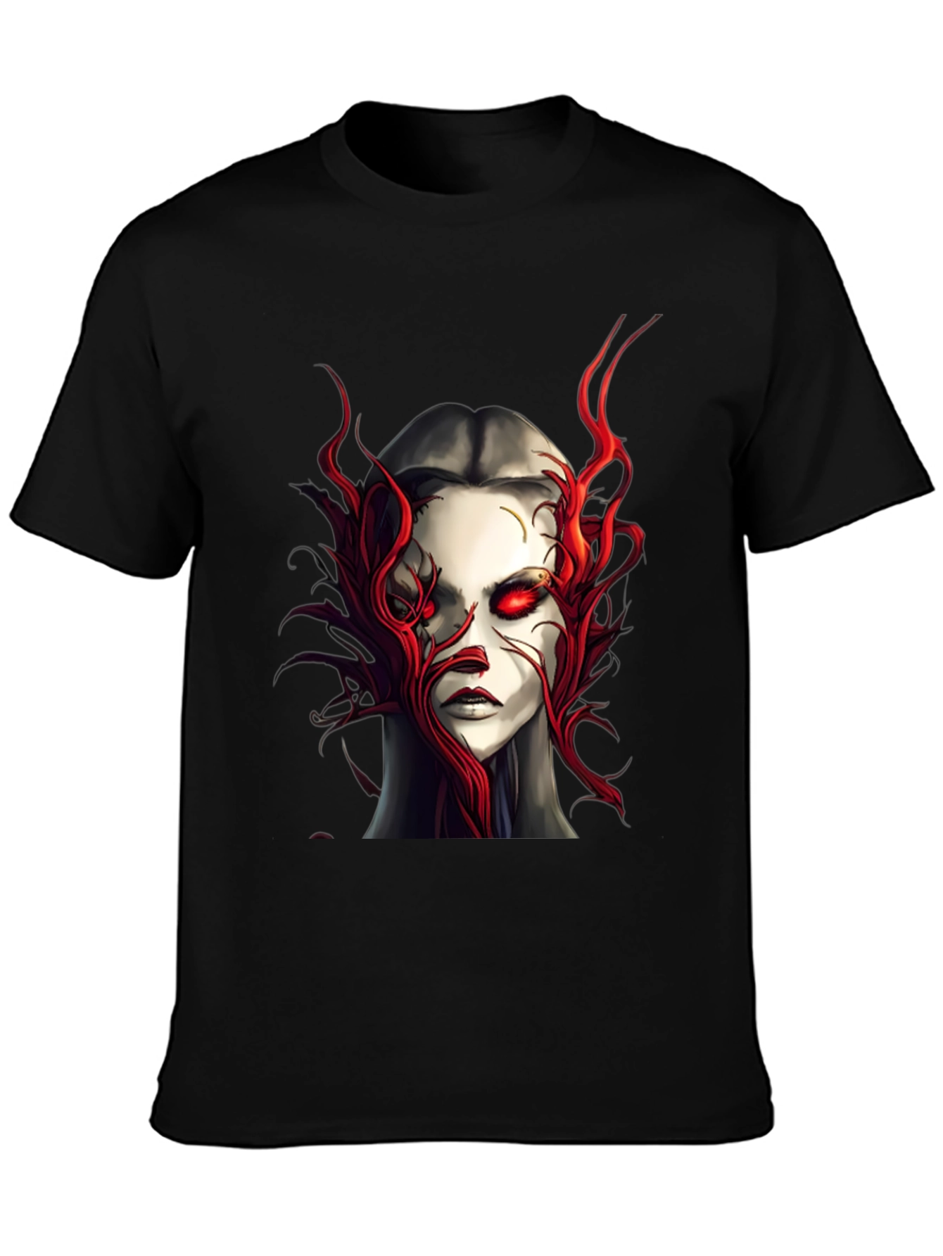 Crimson Horror Graphic Tee - Dark Fantasy