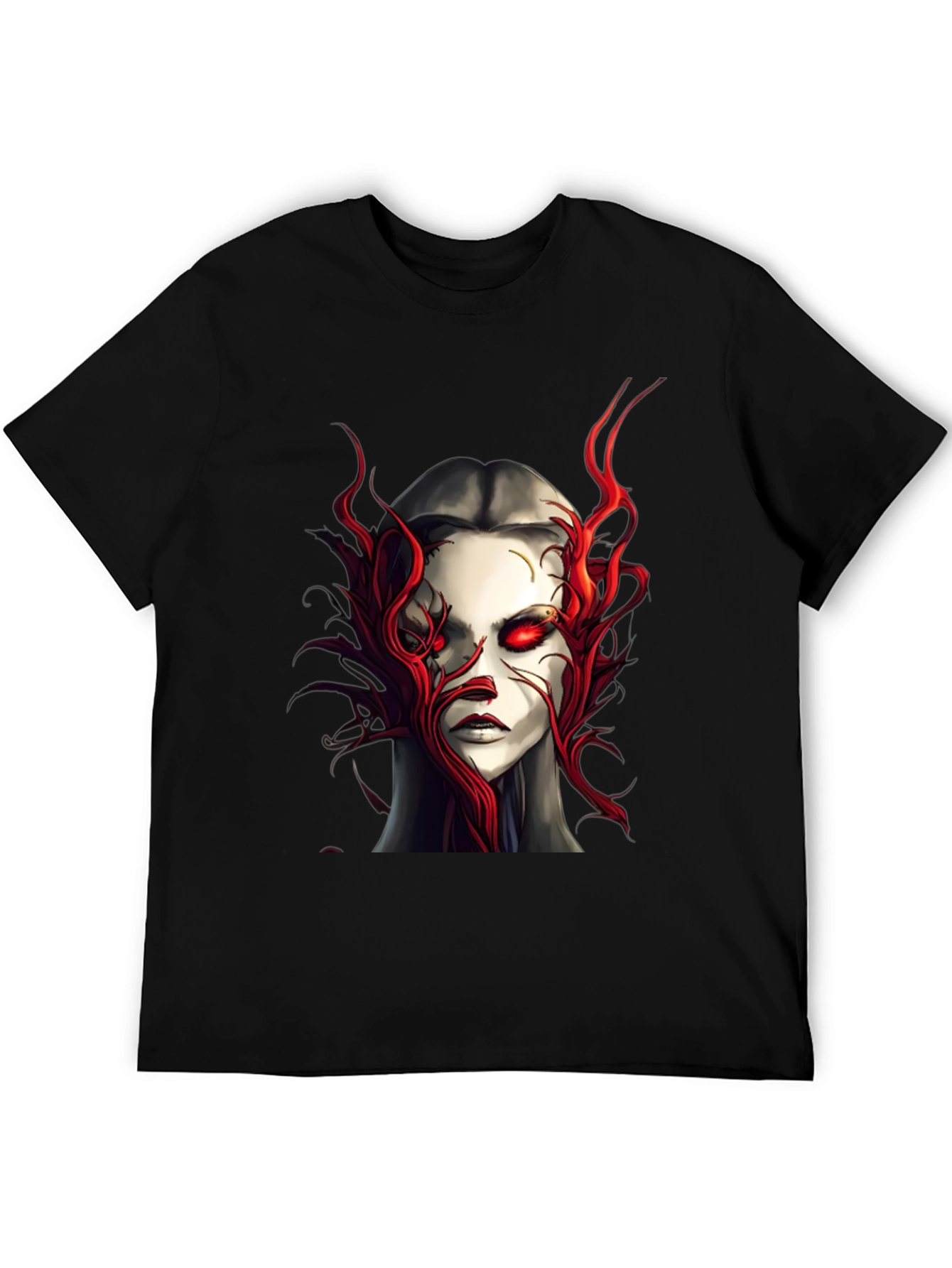 Crimson Horror Graphic Tee - Dark Fantasy