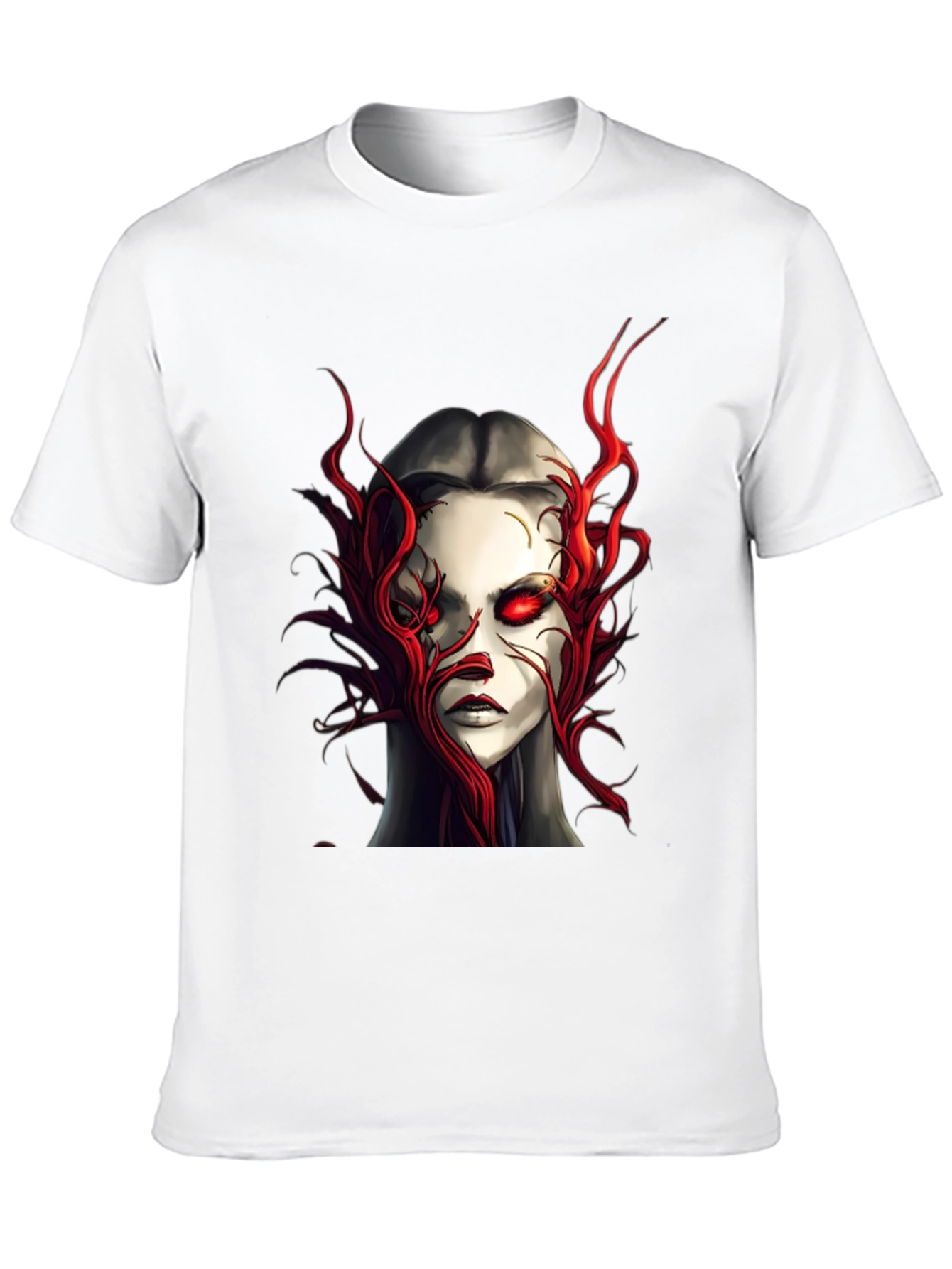Crimson Horror Graphic Tee - Dark Fantasy