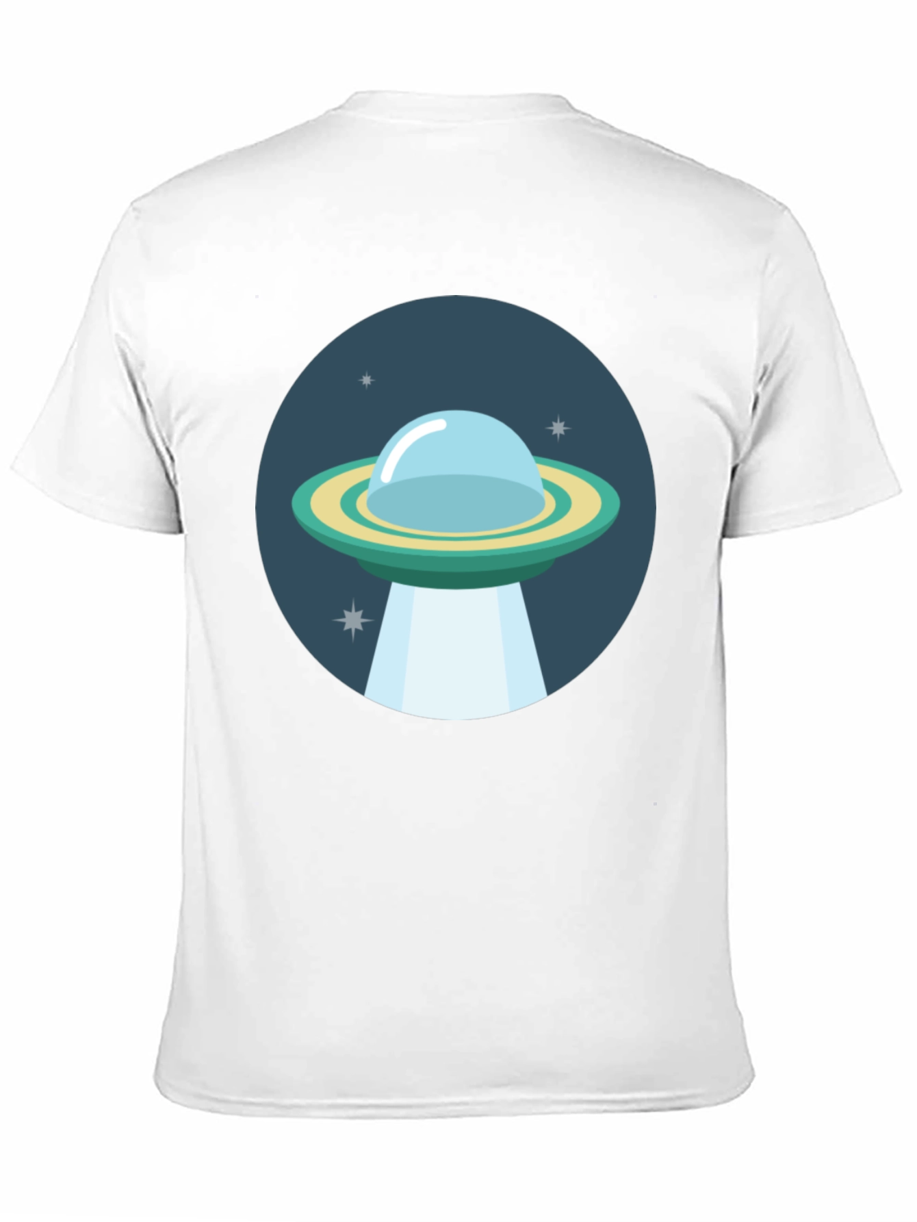 UFO Graphic T-Shirt - Black Cotton Blend