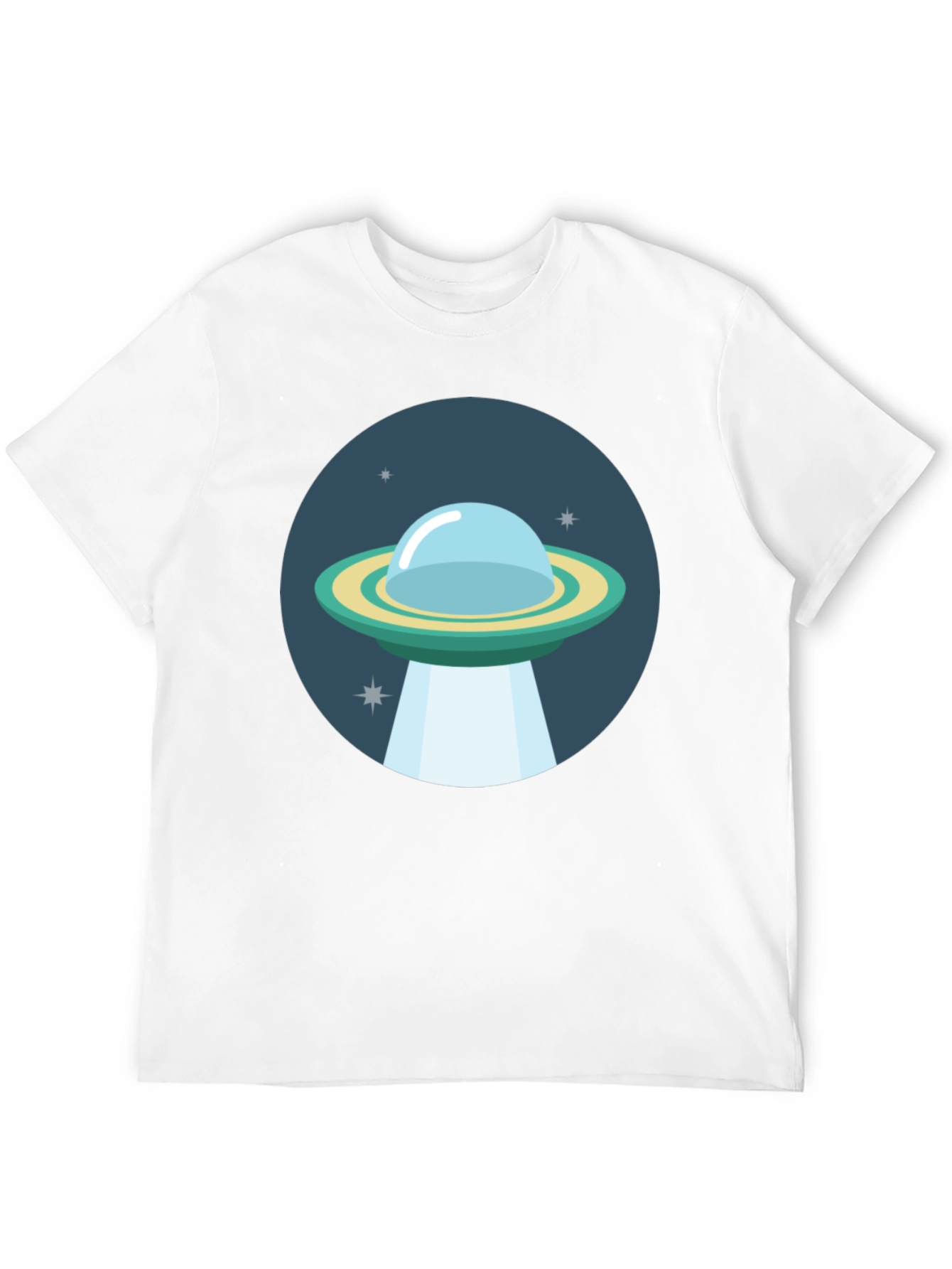 UFO Graphic T-Shirt - Black Cotton Blend