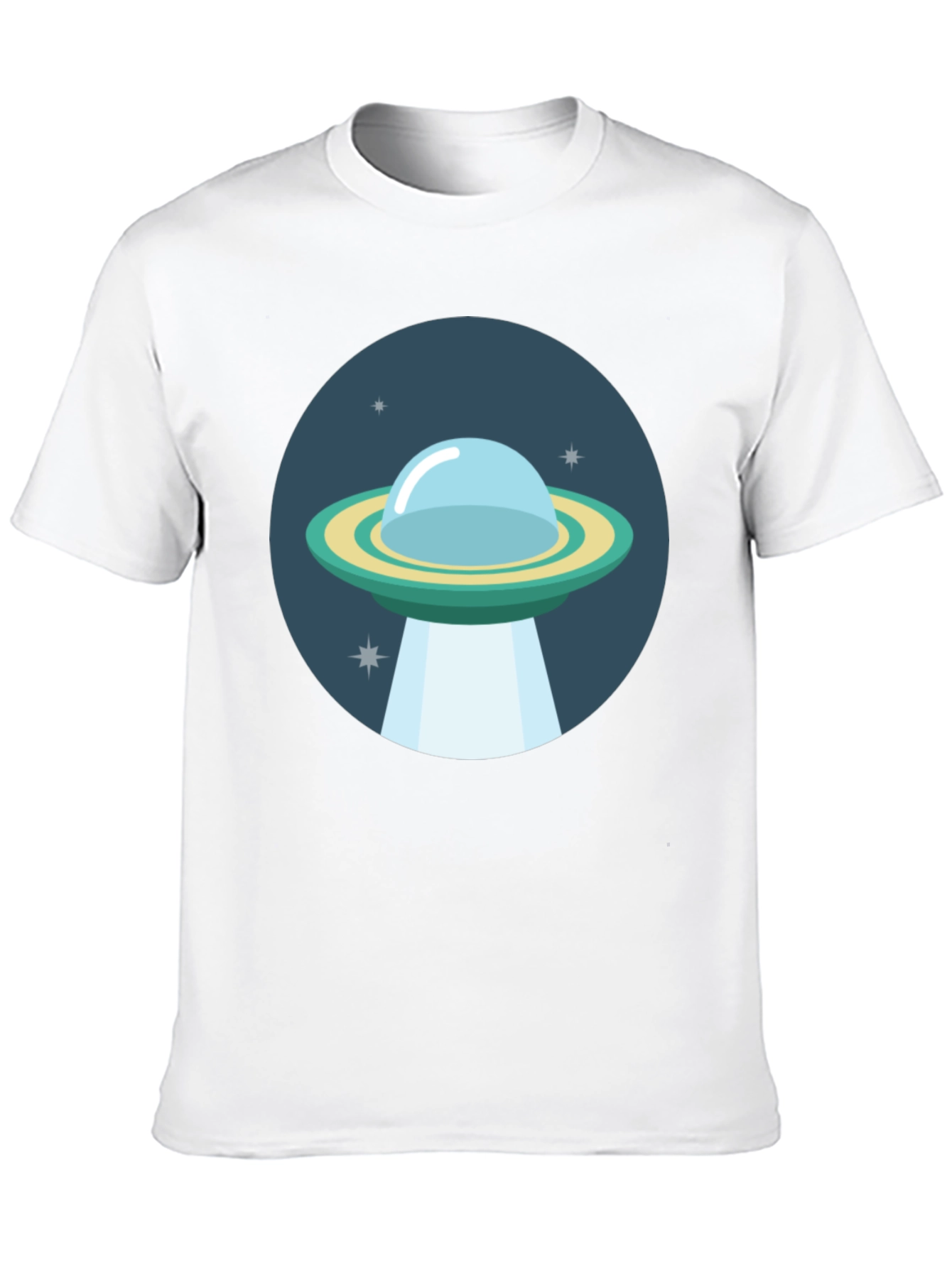 UFO Graphic T-Shirt - Black Cotton Blend