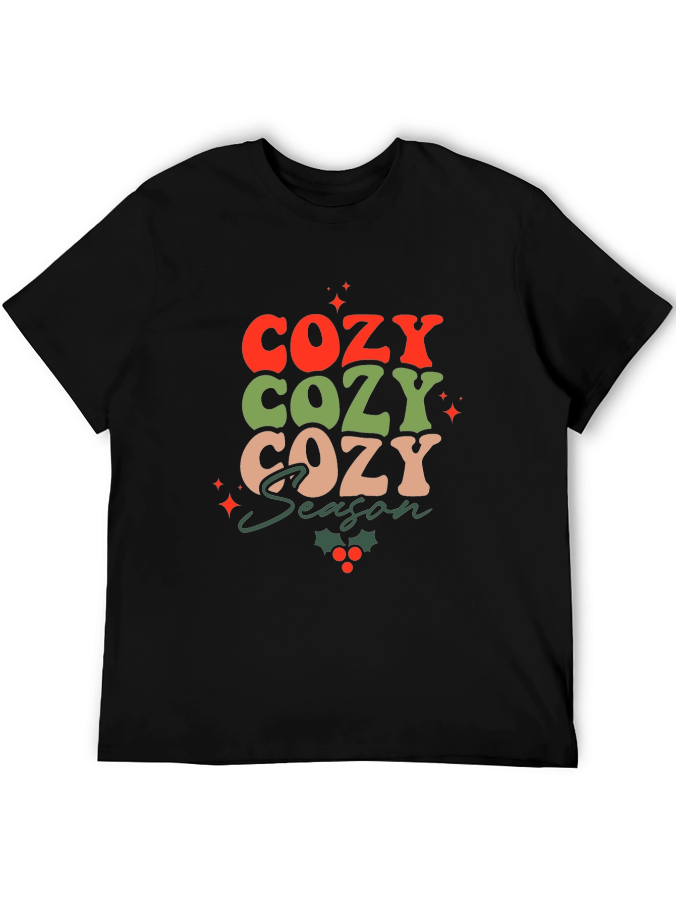Cozy Season Graphic Tee - Black