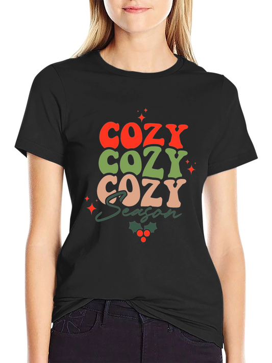 Cozy Season Graphic Tee - Black