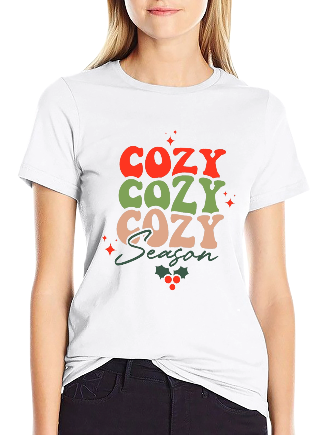 Cozy Season Graphic Tee - Black
