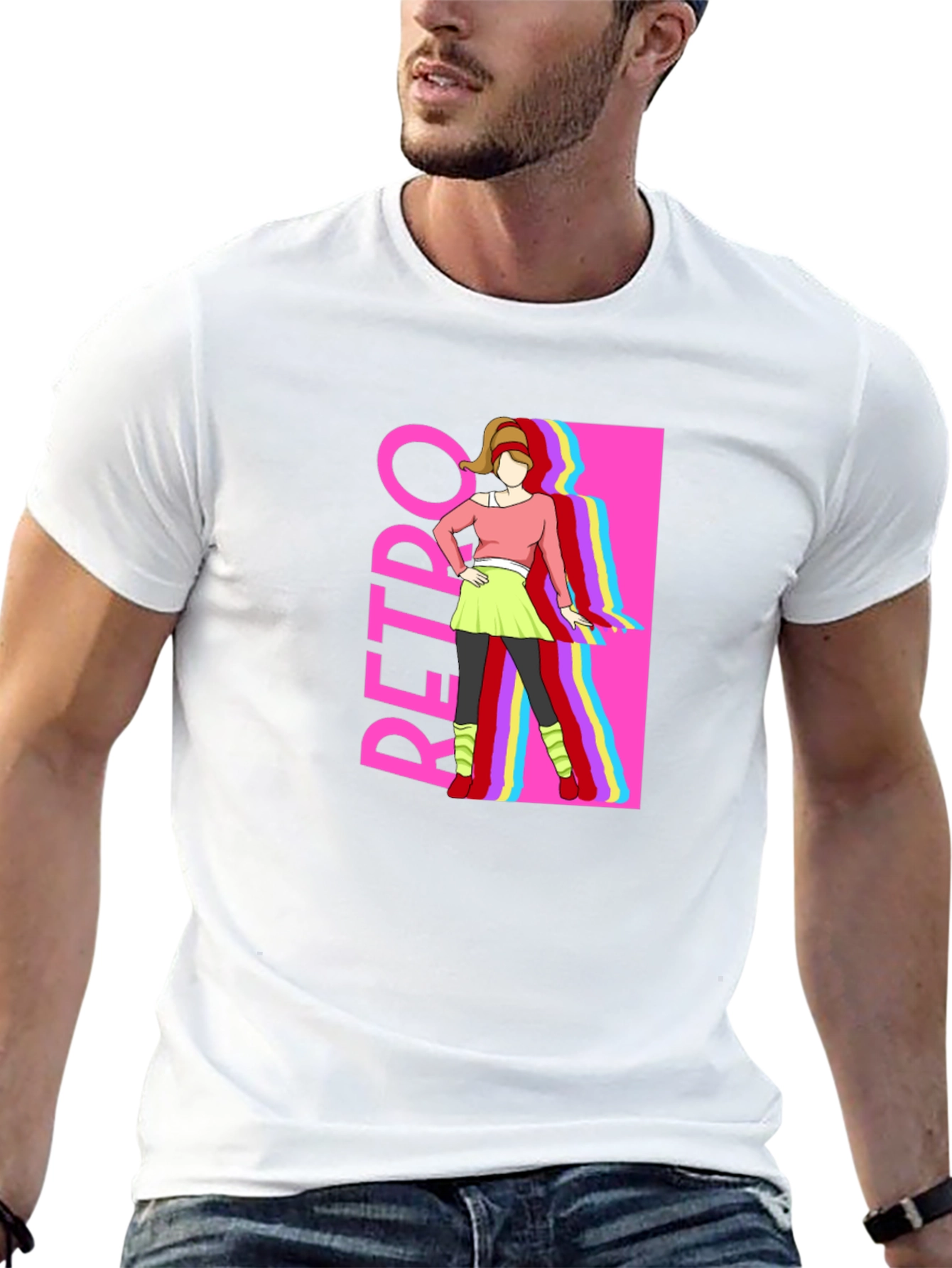 Retro Style Graphic Tee - 80s Fashion