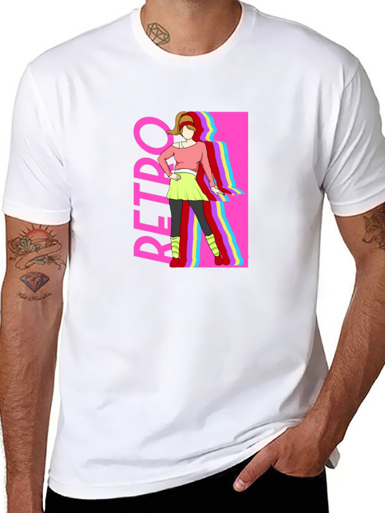 Retro Style Graphic Tee - 80s Fashion