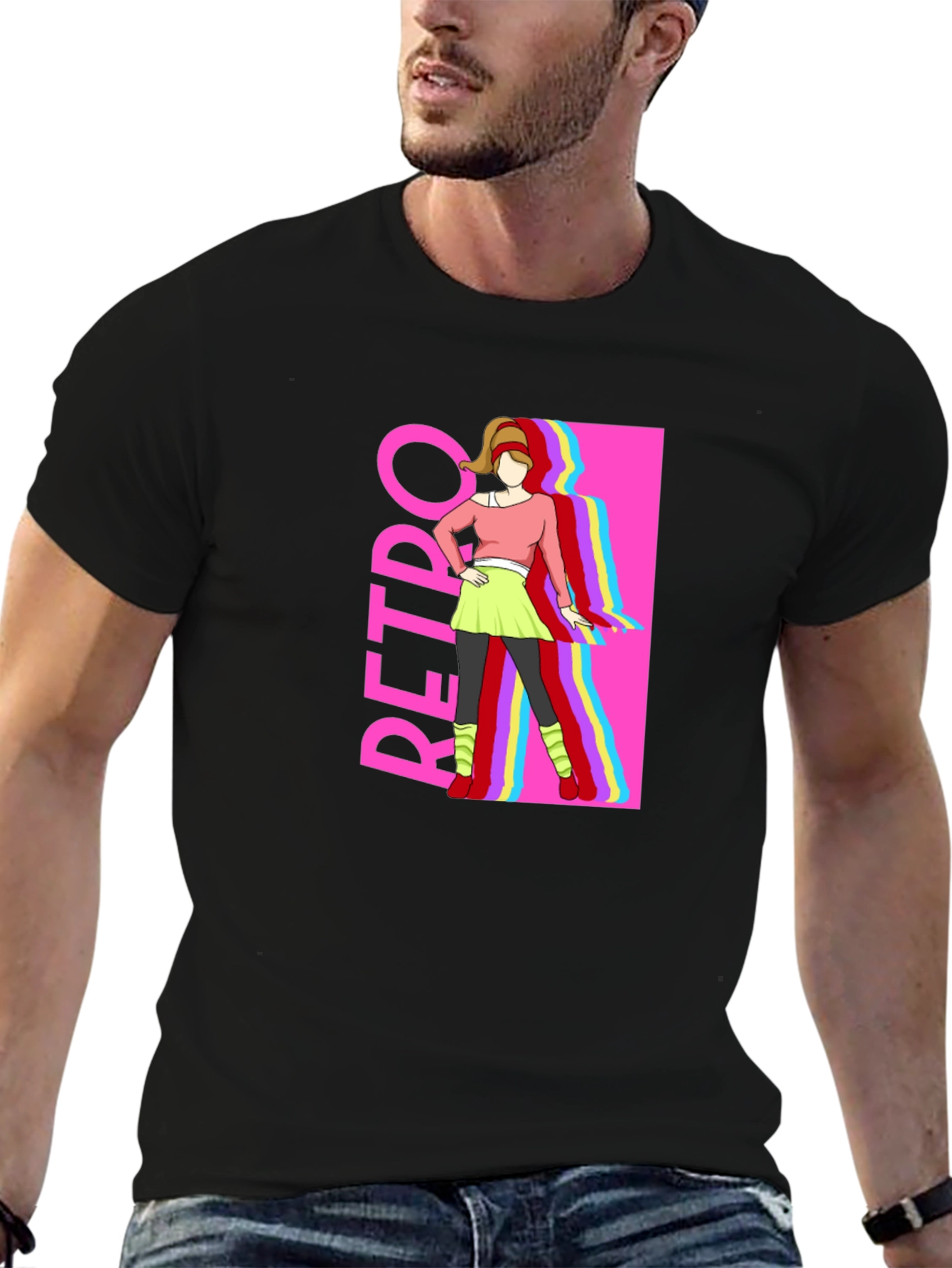 Retro Style Graphic Tee - 80s Fashion