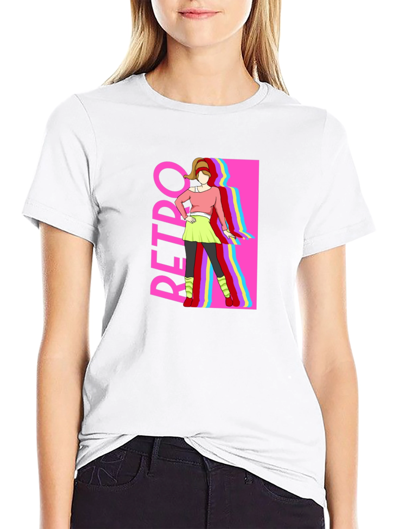 Retro Style Graphic Tee - 80s Fashion