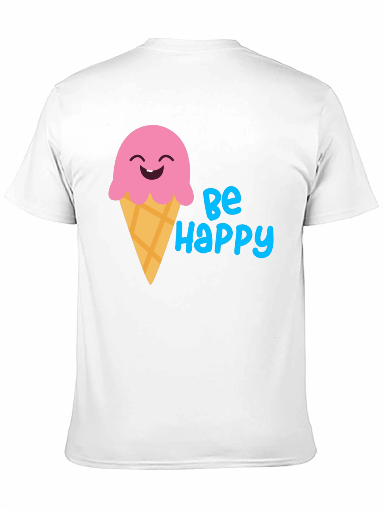 Be Happy Ice Cream Graphic T-Shirt