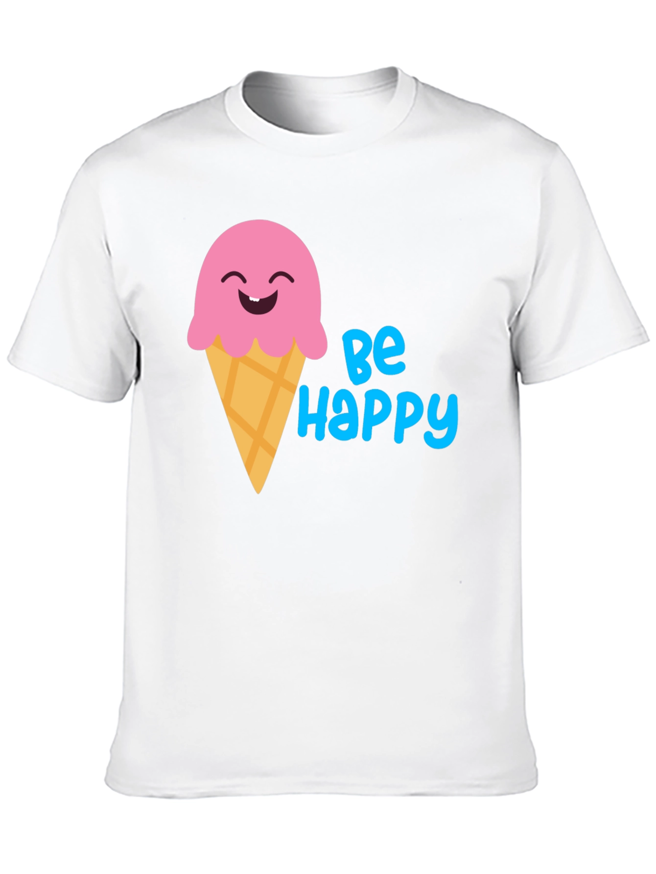 Be Happy Ice Cream Graphic T-Shirt