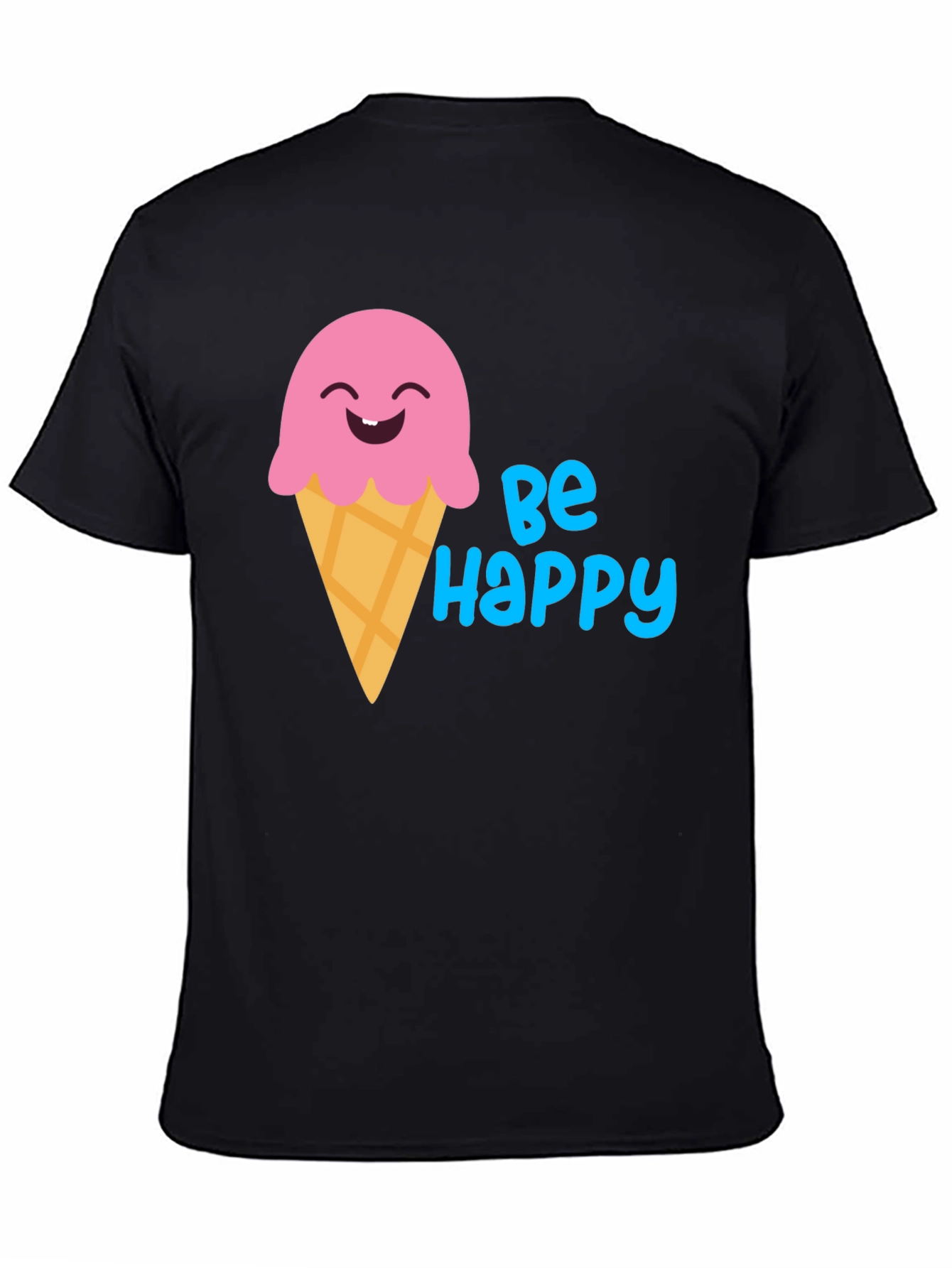 Be Happy Ice Cream Graphic T-Shirt