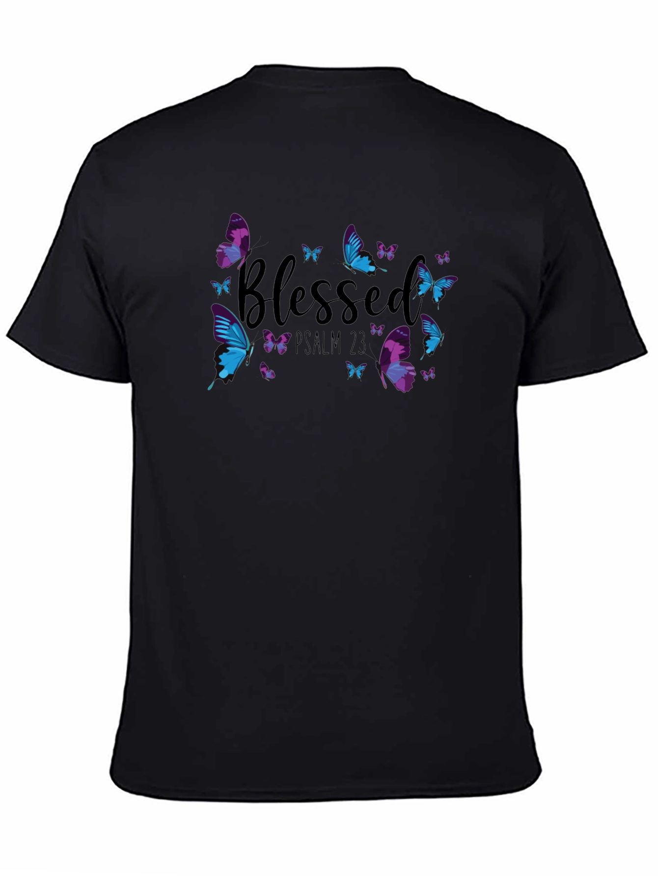 Blessed Psalm 23 Butterfly T-Shirt