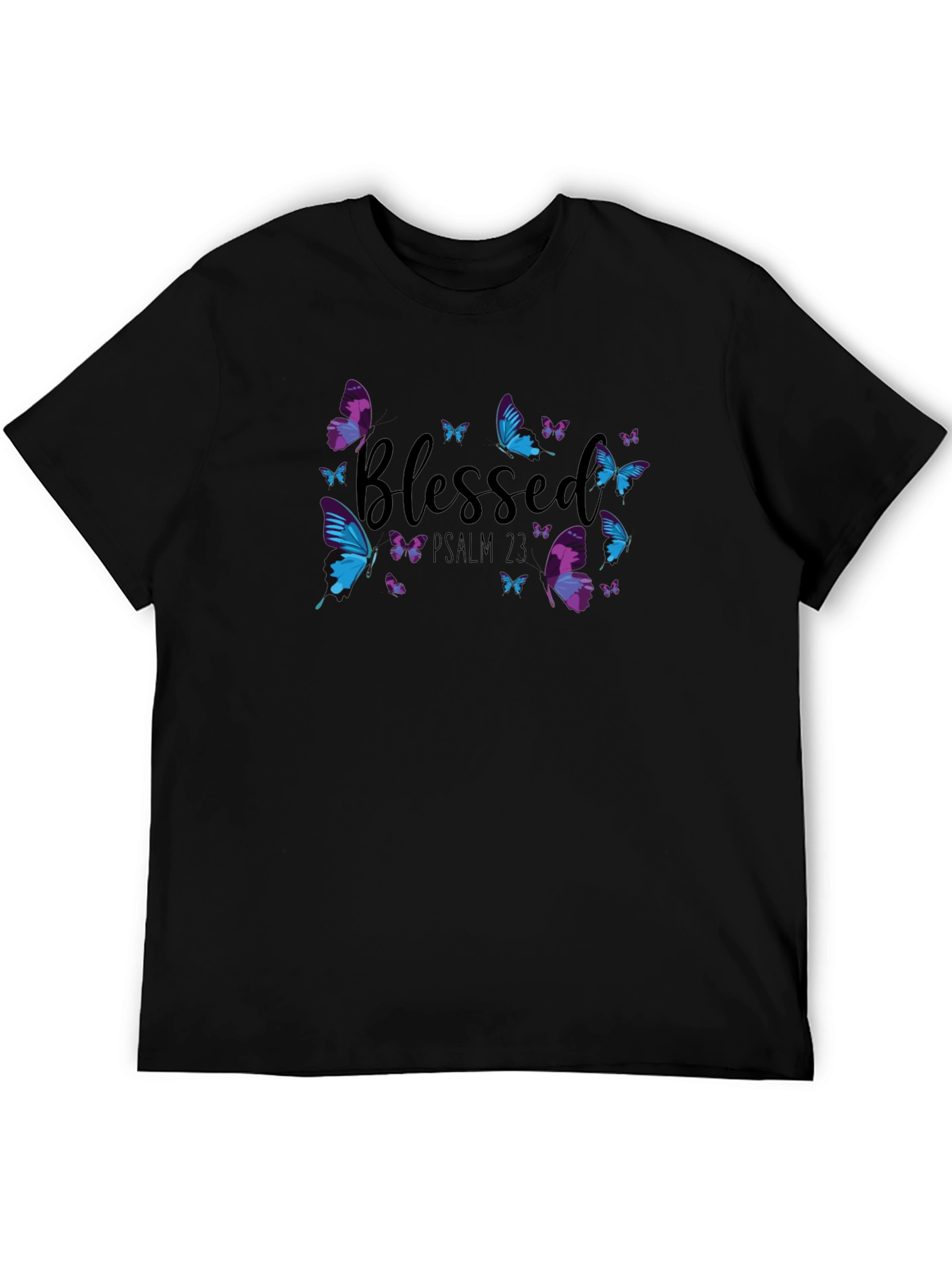 Blessed Psalm 23 Butterfly T-Shirt