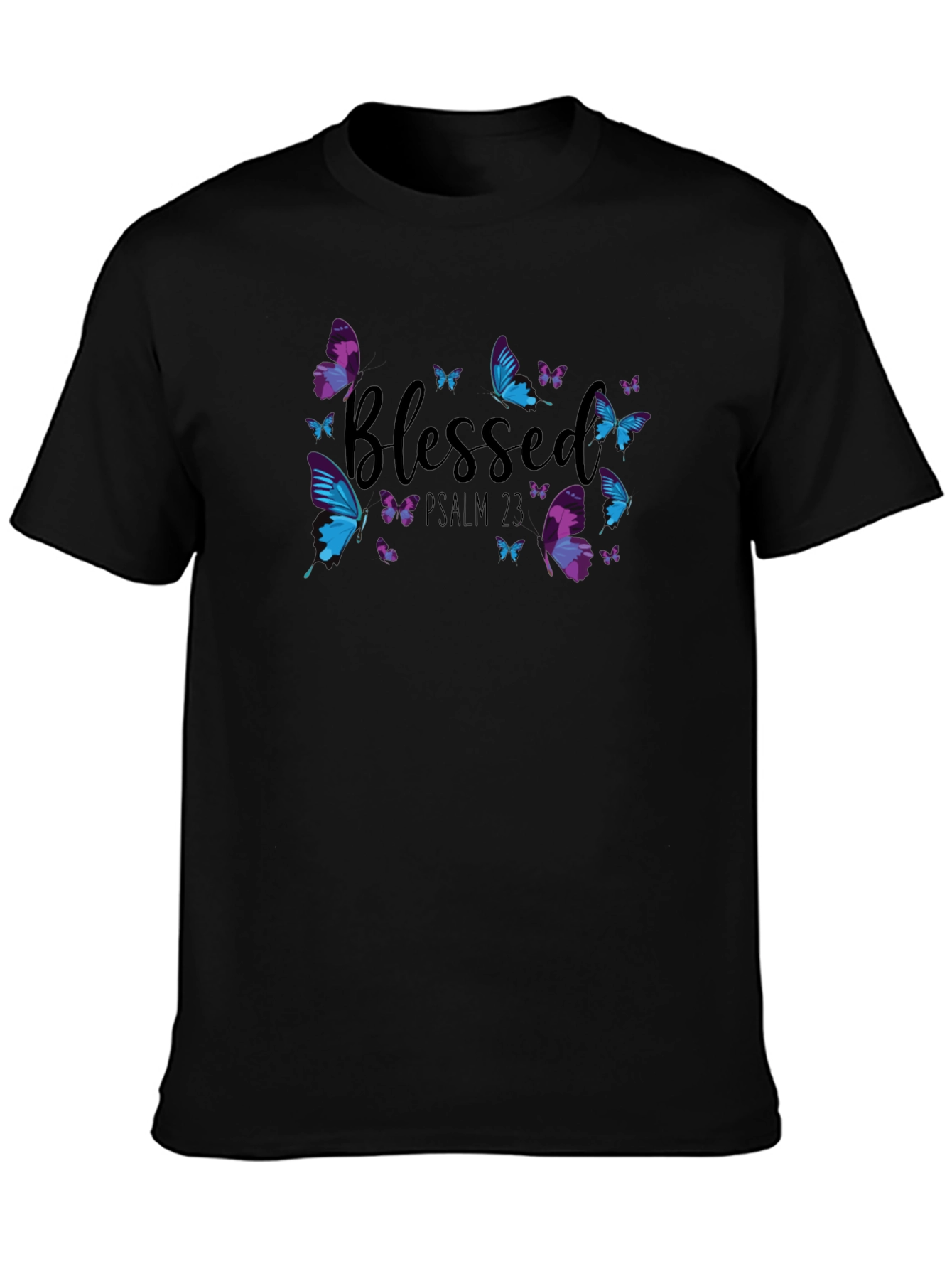 Blessed Psalm 23 Butterfly T-Shirt