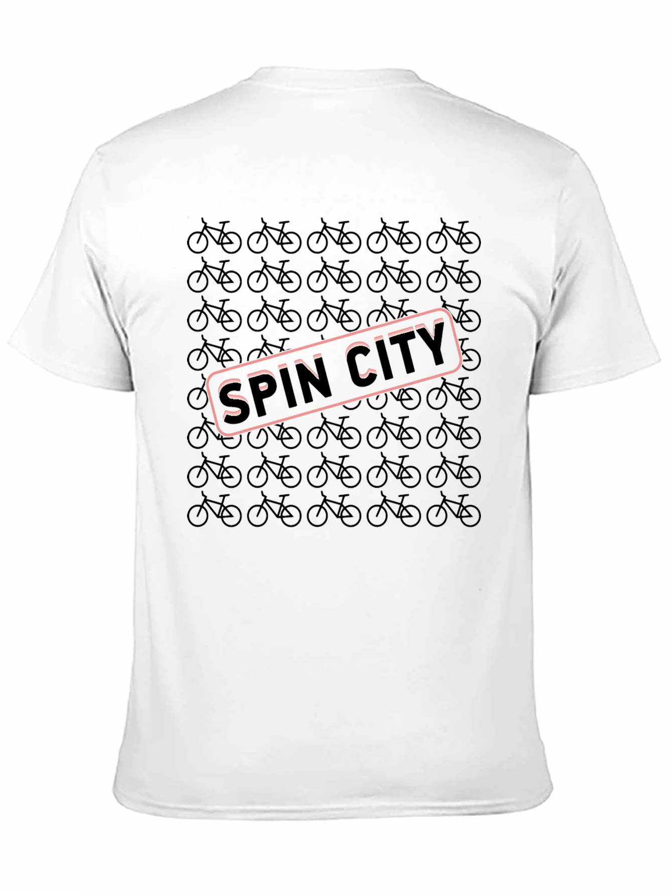 Spin City Bike Pattern T-Shirt