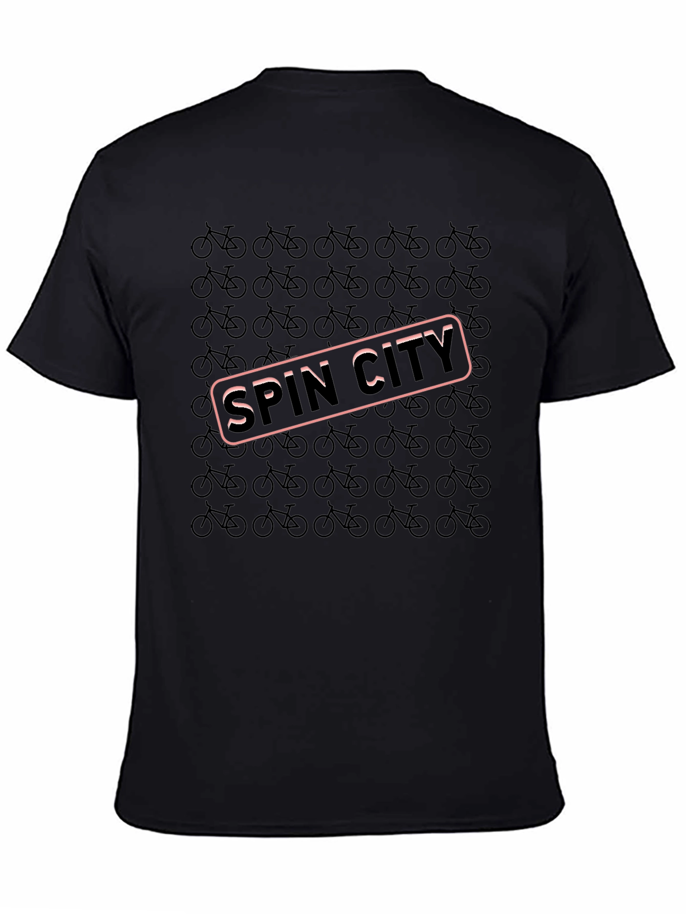 Spin City Bike Pattern T-Shirt