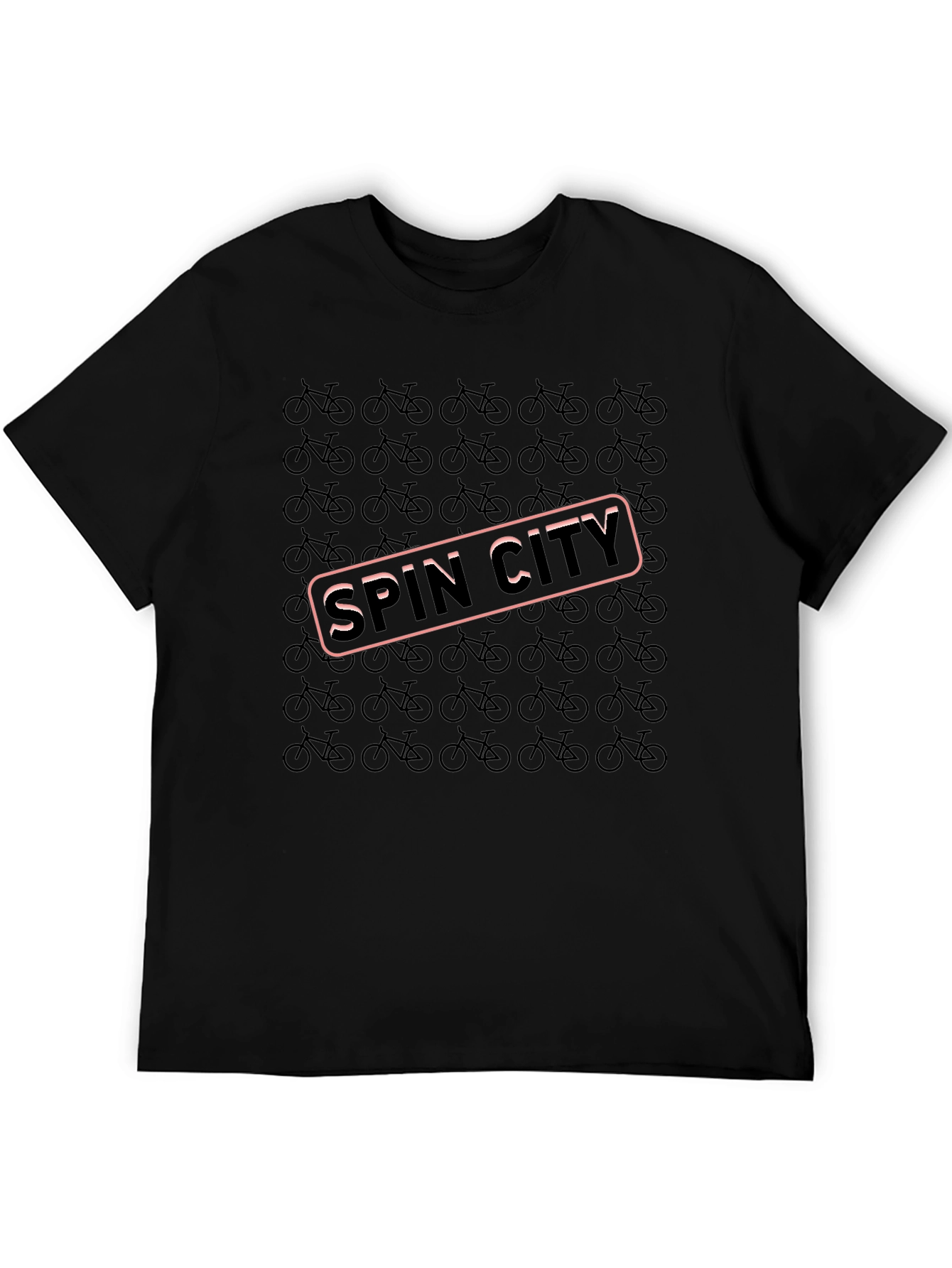 Spin City Bike Pattern T-Shirt