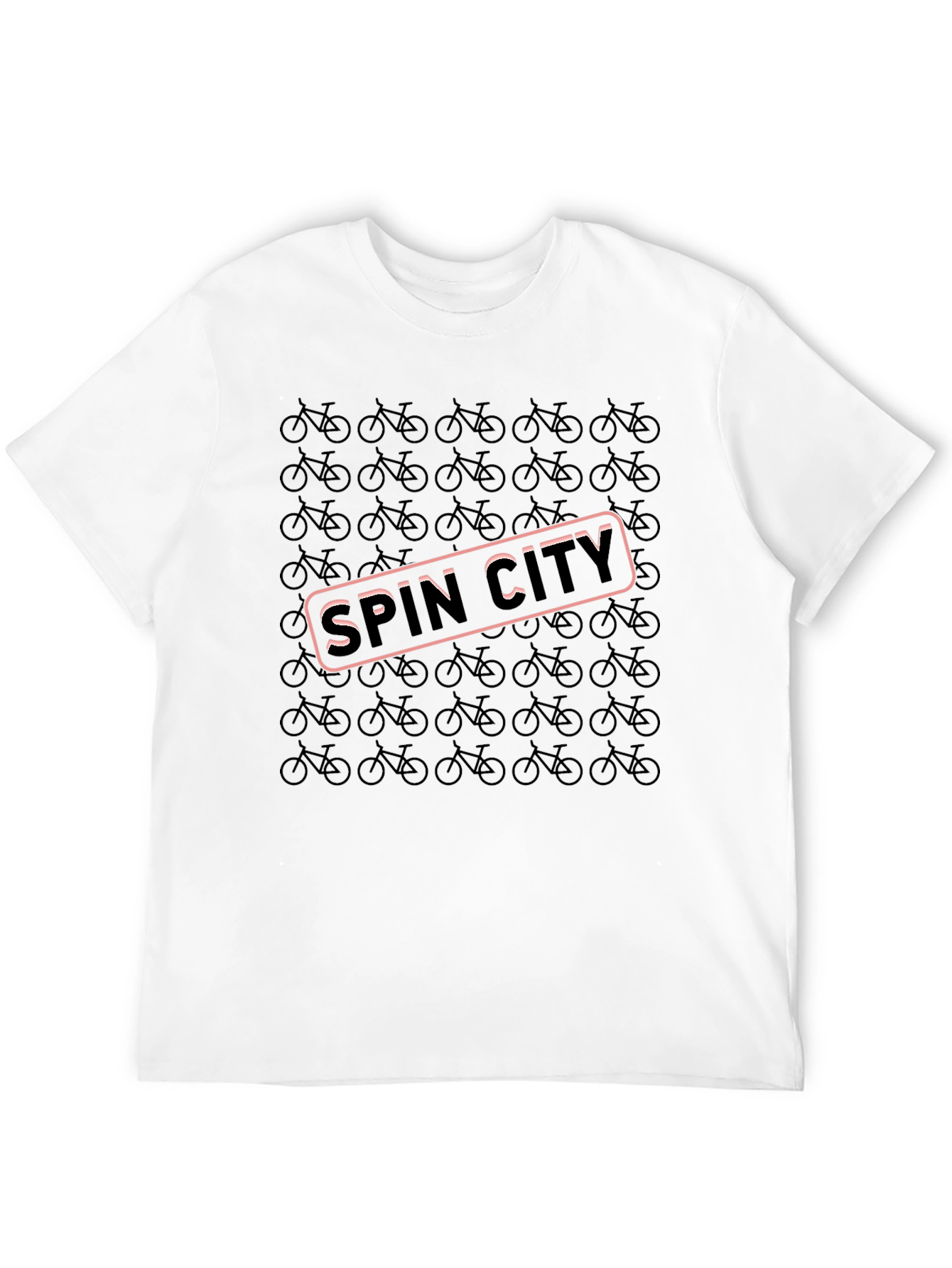 Spin City Bike Pattern T-Shirt
