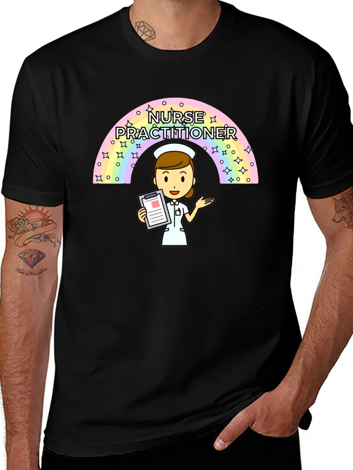 Nurse Practitioner Rainbow T-Shirt