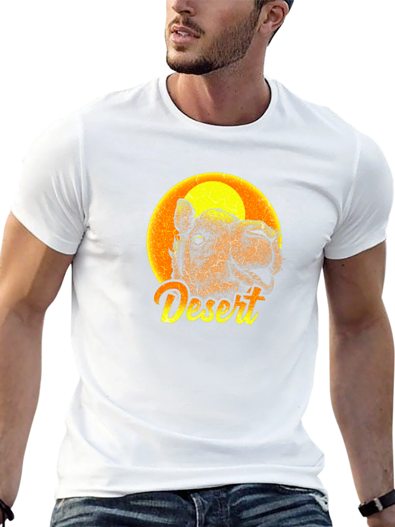 Desert Camel Graphic Tee - Mens Black T-Shirt