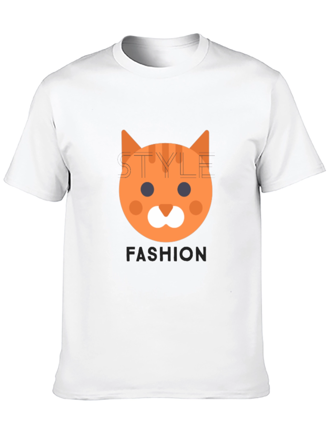 Fun Cat Face Graphic Tee - Style & Fashion