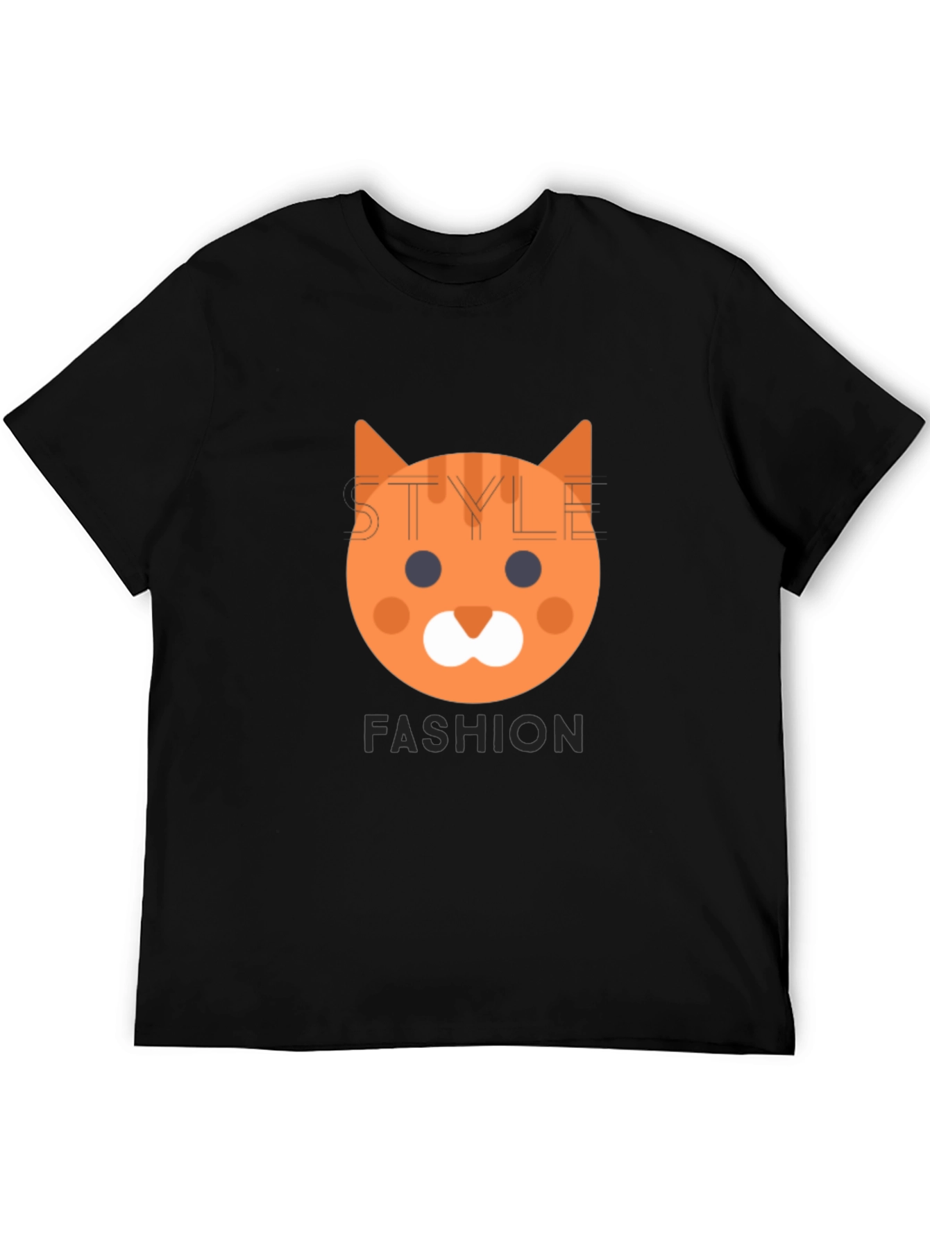 Fun Cat Face Graphic Tee - Style & Fashion