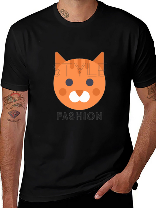 Fun Cat Face Graphic Tee - Style & Fashion