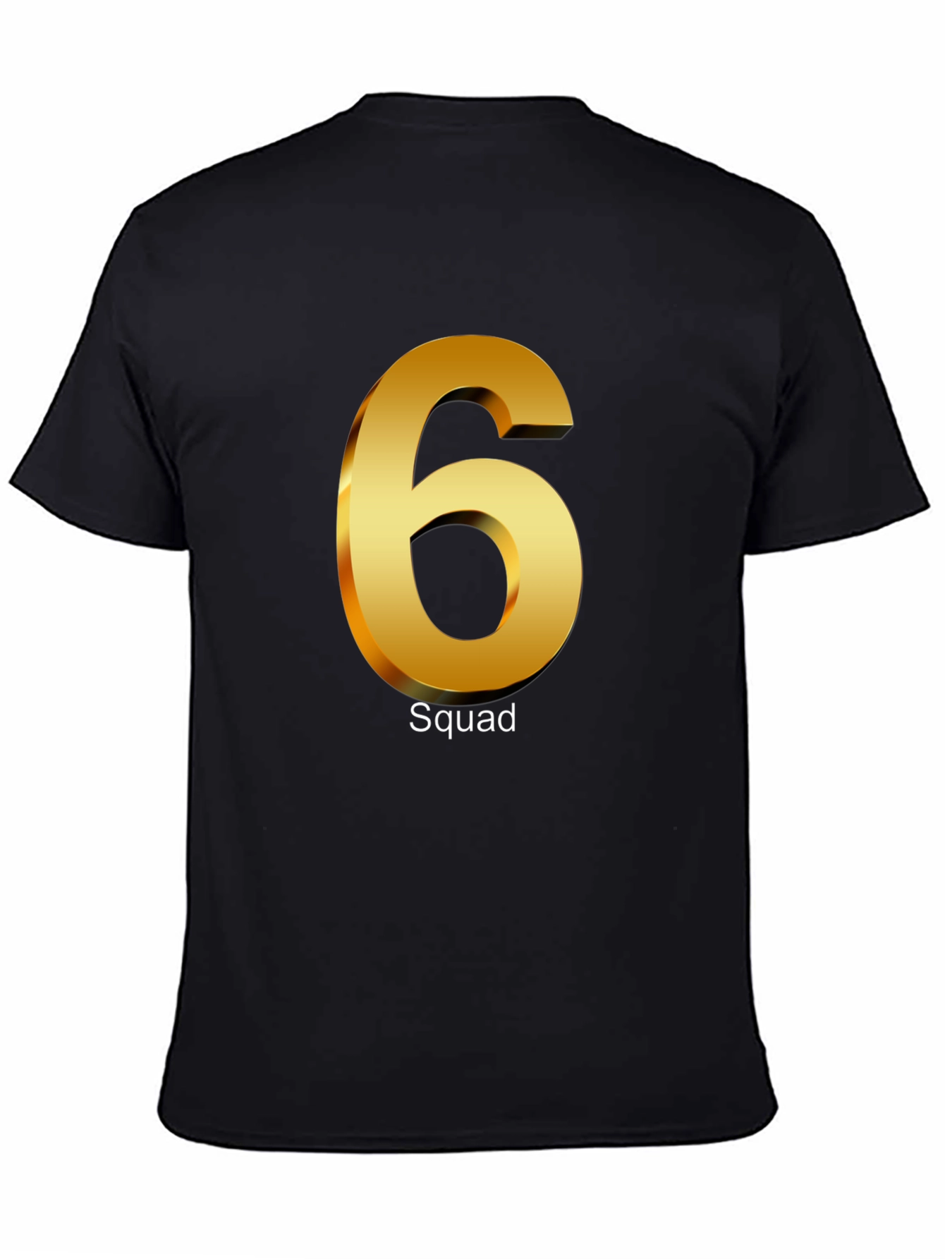 Squad 6 T-Shirt - Black Cotton Tee