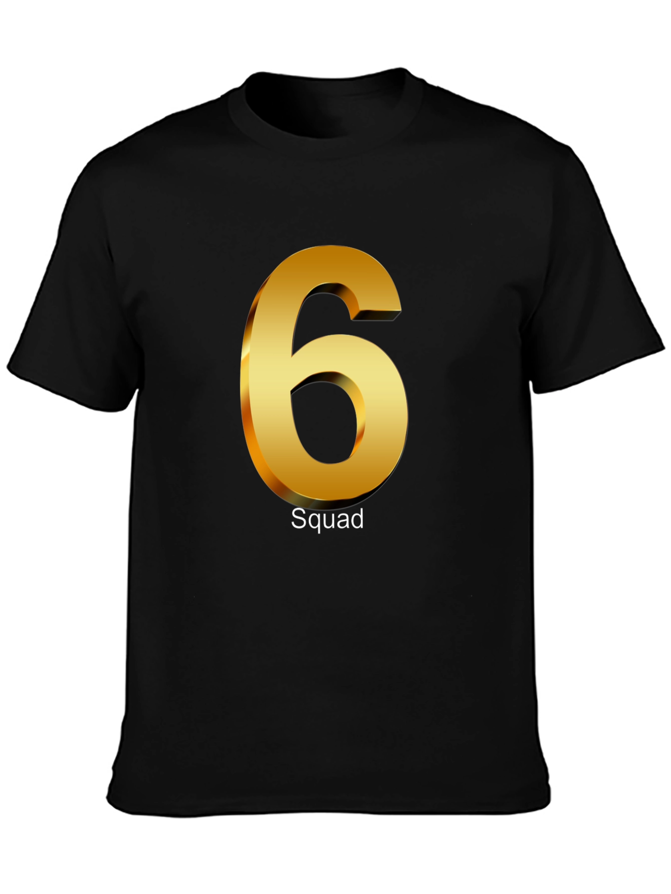 Squad 6 T-Shirt - Black Cotton Tee