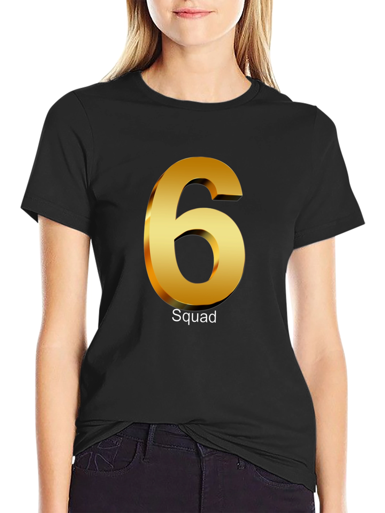 Squad 6 T-Shirt - Black Cotton Tee