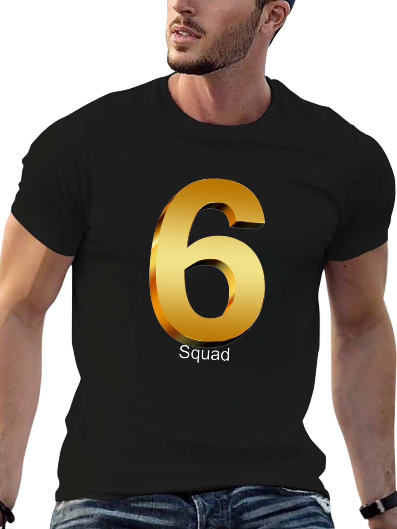 Squad 6 T-Shirt - Black Cotton Tee
